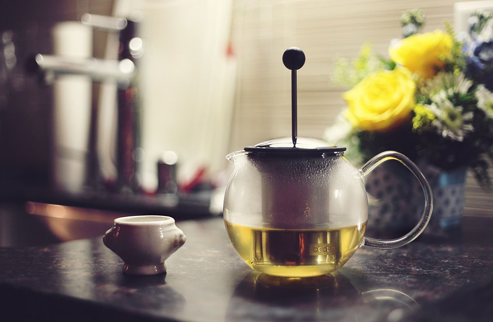 Tea brewing in a teapot