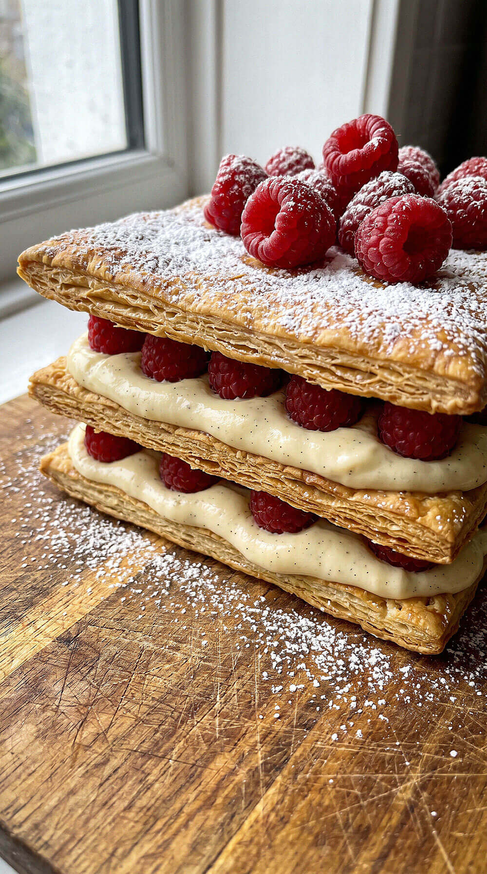 Parisian Raspberry Mille-Feuille With Vanilla Bean Pastry Cream Recipe