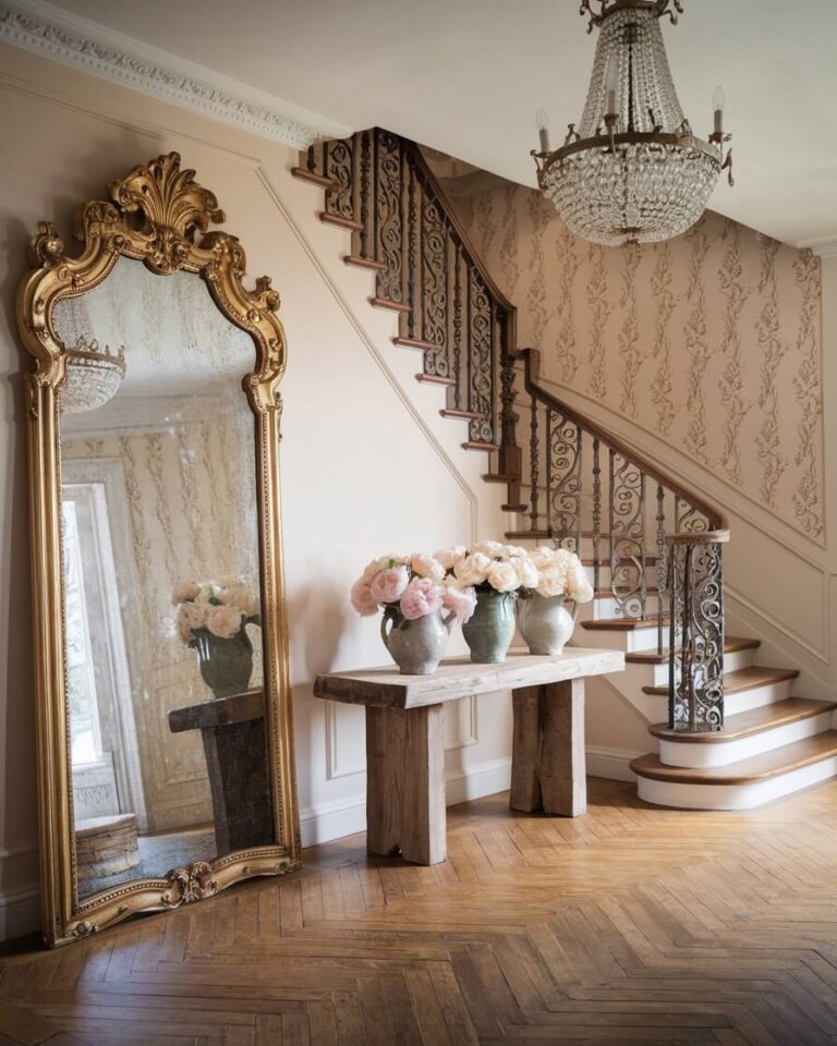 7 French-Inspired Entryway Ideas With Stairs For A Chic Look
