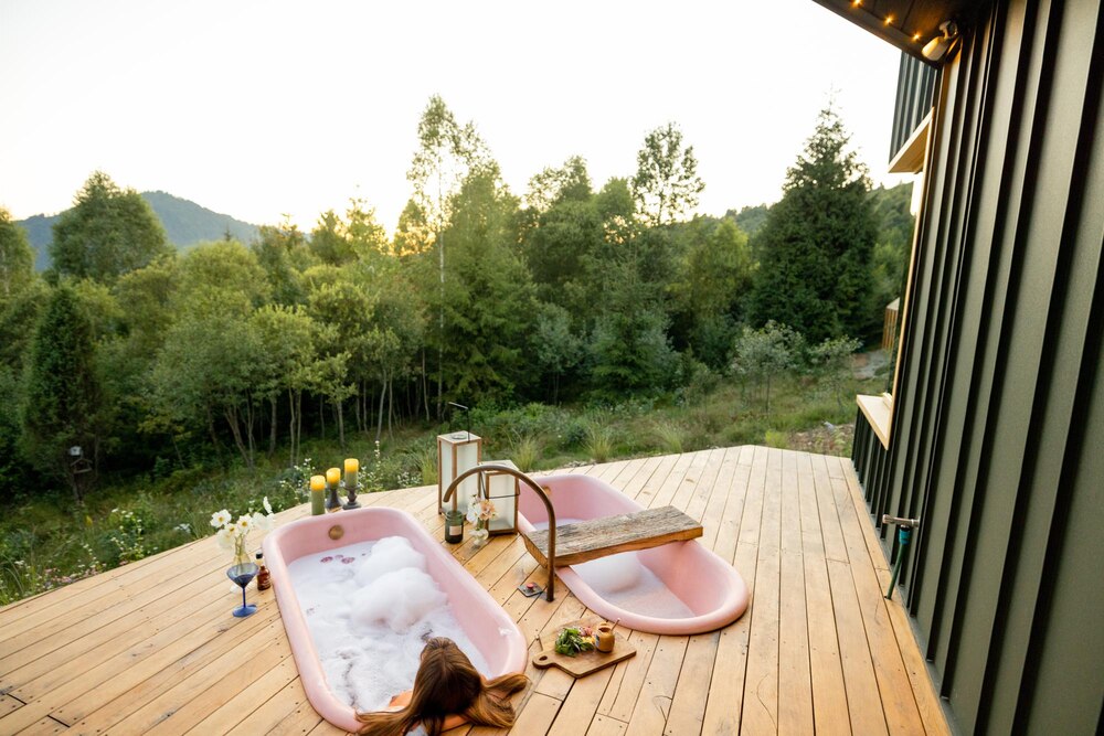 hot tub garden retreat